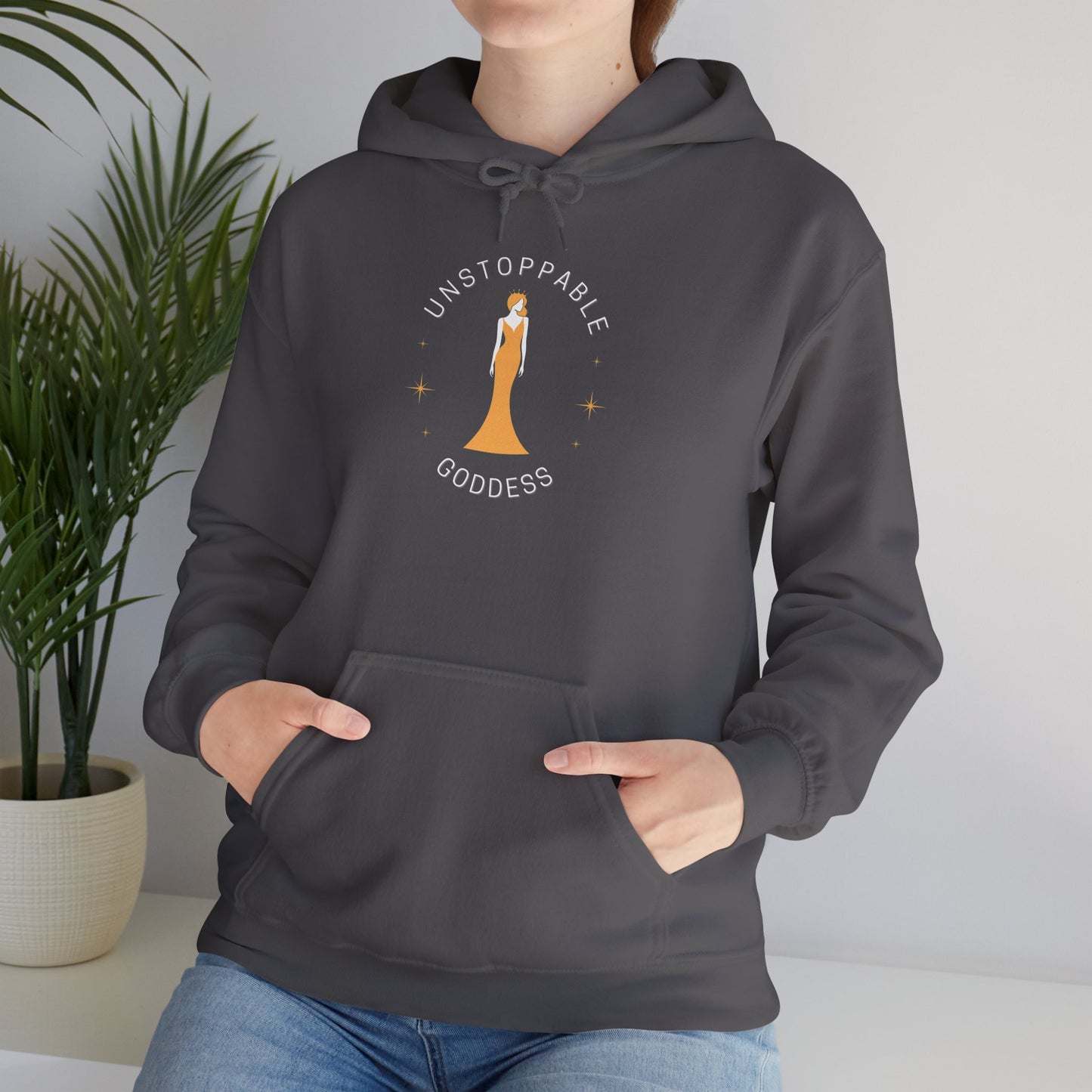 Unstoppable Goddess Hooded Sweatshirt - Empowering Unisex Heavy Blend™ Hoodie