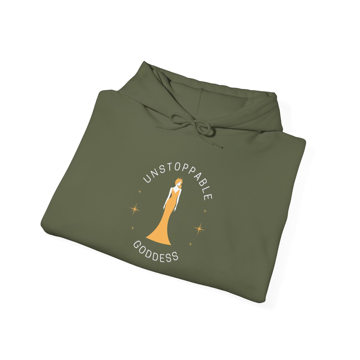 Unstoppable Goddess Hooded Sweatshirt - Empowering Unisex Heavy Blend™ Hoodie