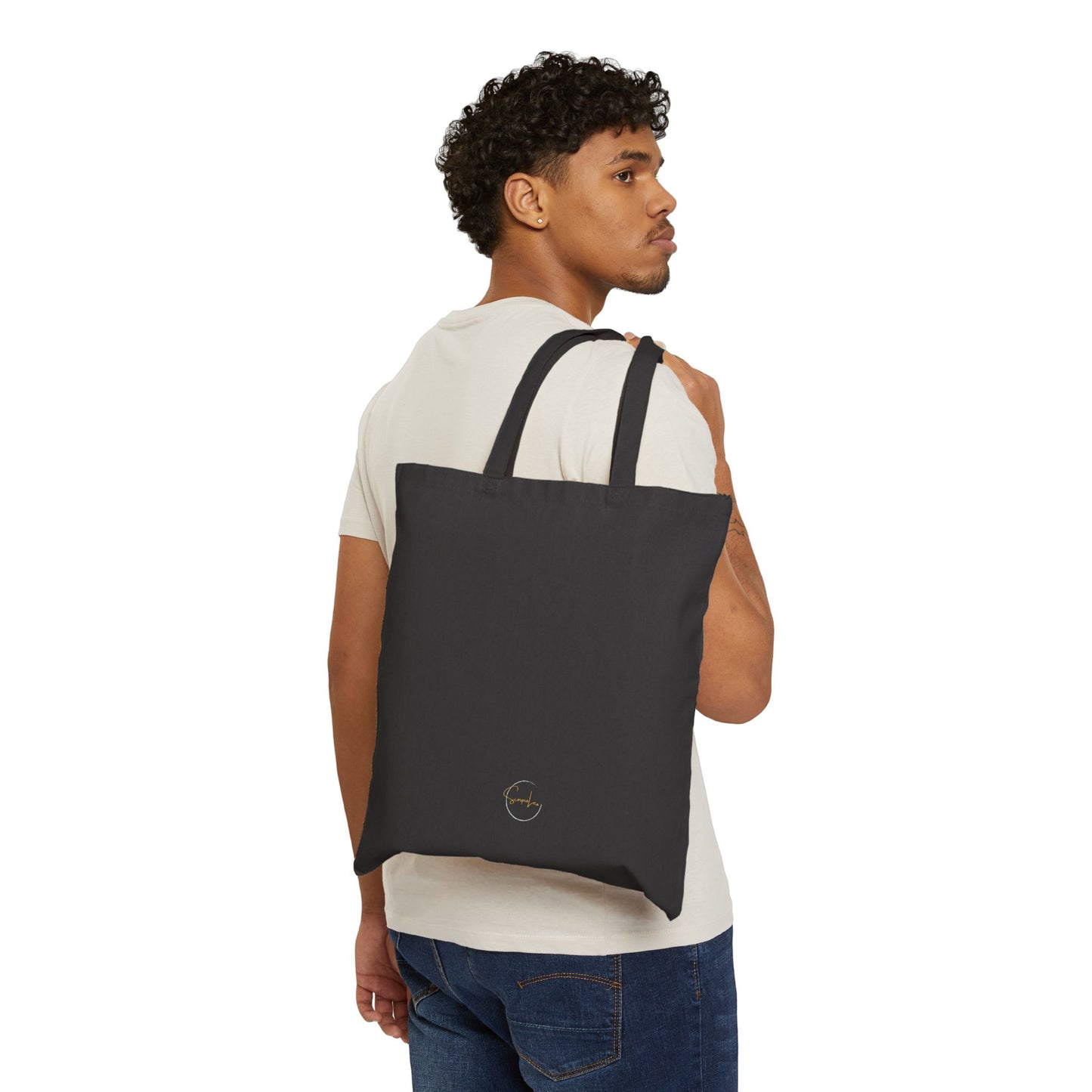 Manifesting Greatness Cotton Canvas Tote Bag - Eco-Friendly, Stylish, and Motivational