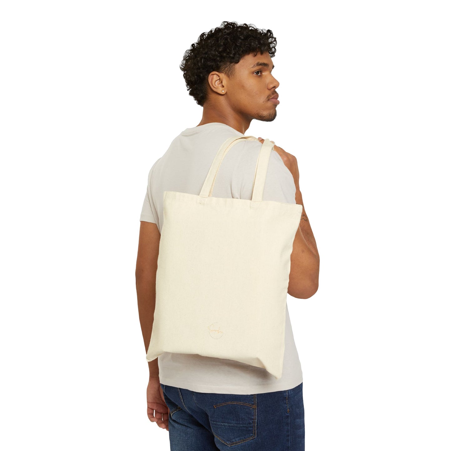 Manifesting Greatness Cotton Canvas Tote Bag - Eco-Friendly, Stylish, and Motivational