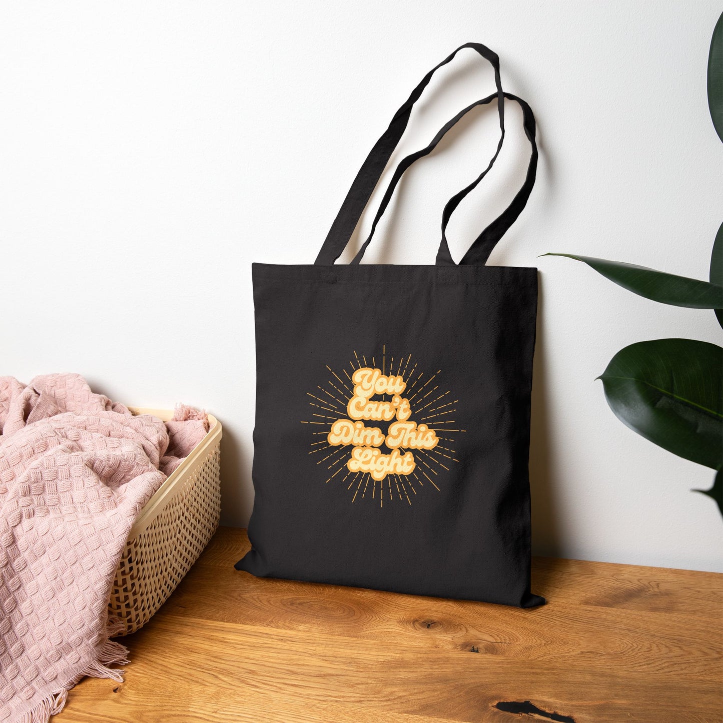 You Can't Dim This Light Cotton Canvas Tote Bag - Motivational Reusable Shopper for Eco-friendly Living