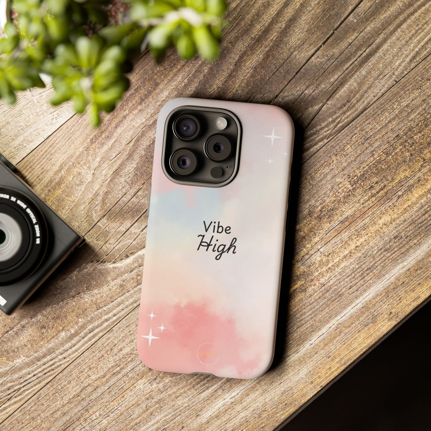 Phone Case - Vibe High Quote Pink Sky Magic Sparkle