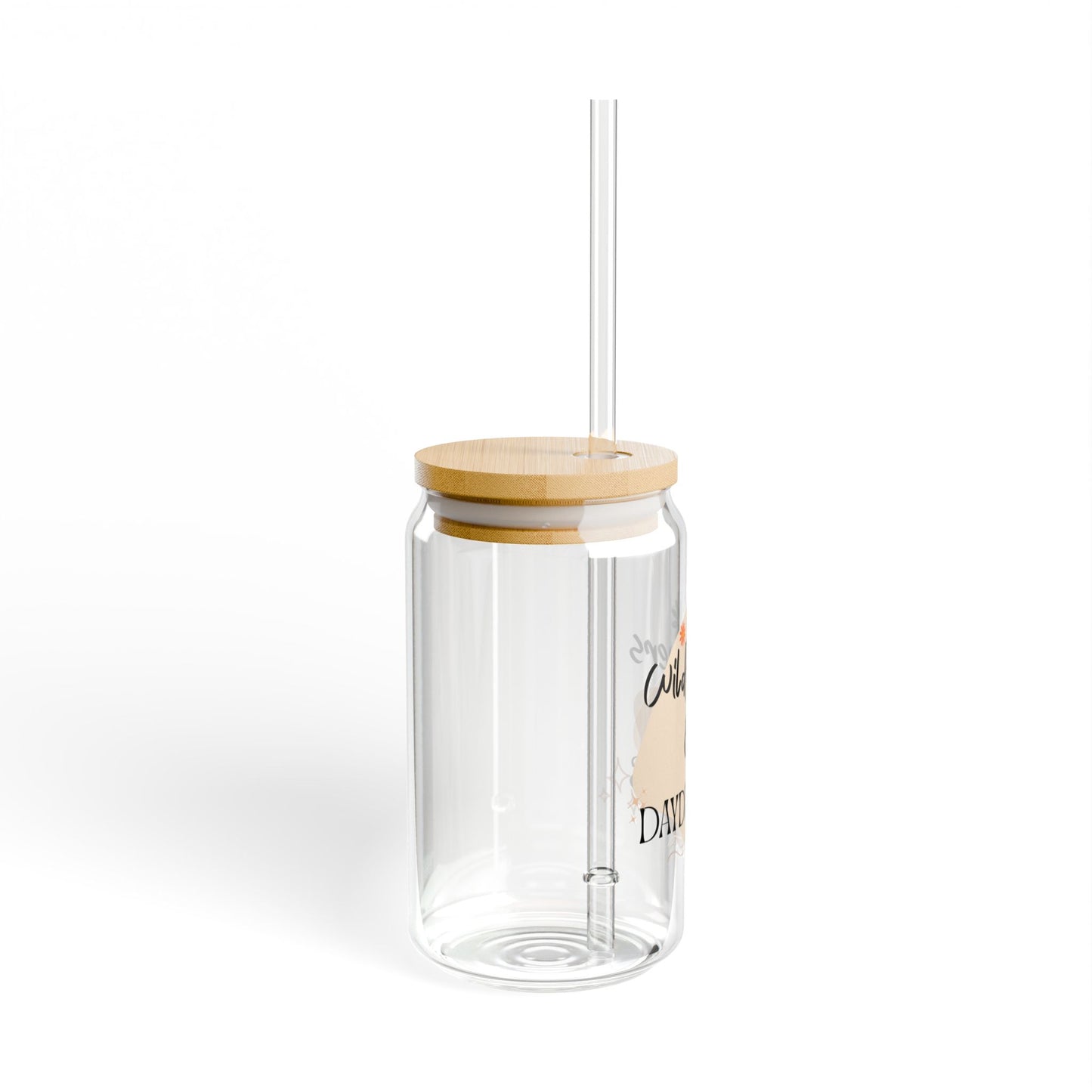 Wildflowers & Daydreams Sipper Glass with Bamboo Lid and Straw