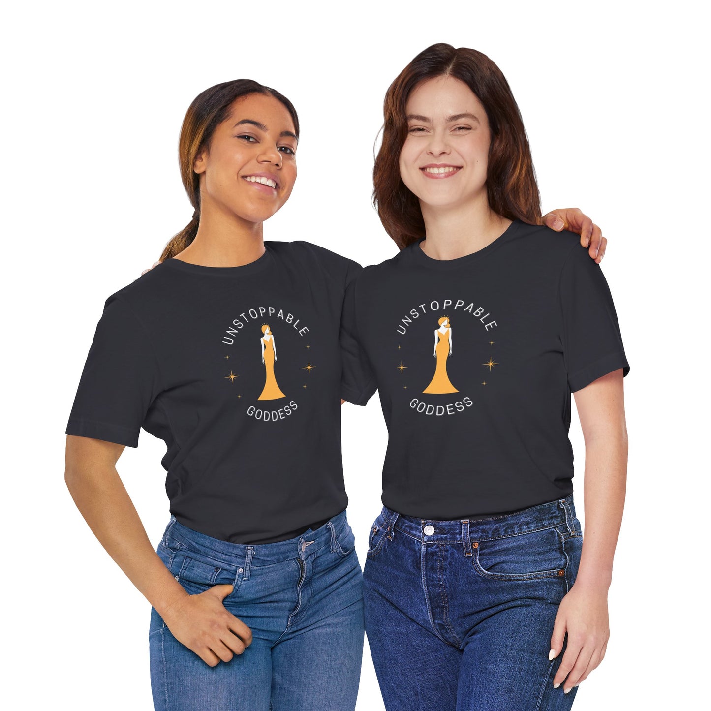 Unstoppable Goddess T-Shirt - Empowering Unisex Short Sleeve Tee