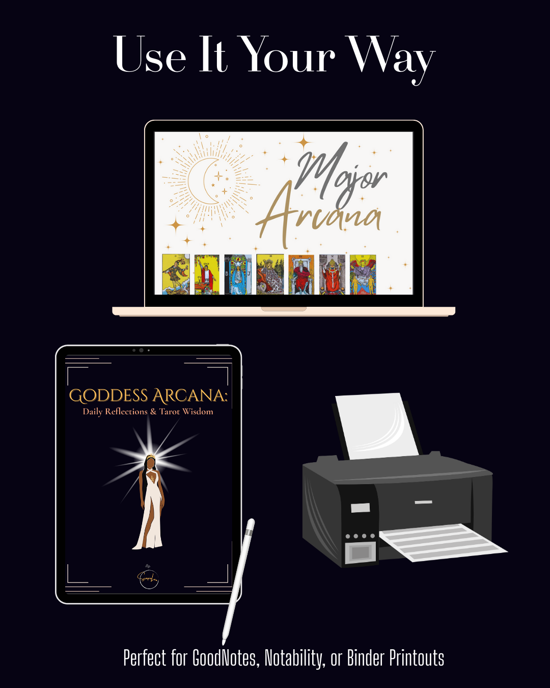 Goddess Arcana: Daily Reflections & Tarot Wisdom