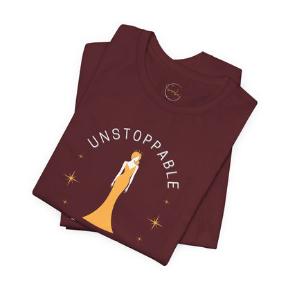 Unstoppable Goddess T-Shirt - Empowering Unisex Short Sleeve Tee