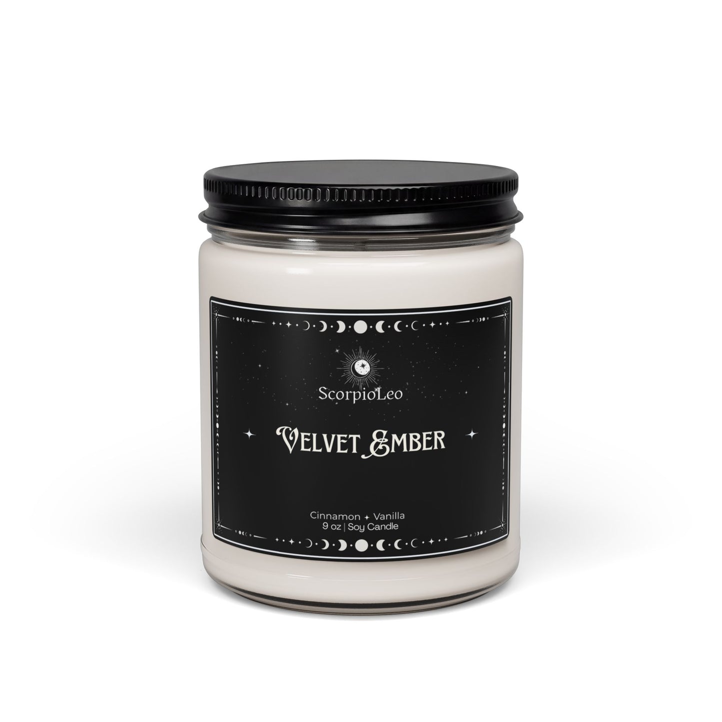 Velvet & Ember Soy Candle – Cinnamon & Vanilla 9oz