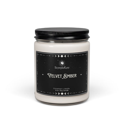 Velvet & Ember Soy Candle – Cinnamon & Vanilla 9oz