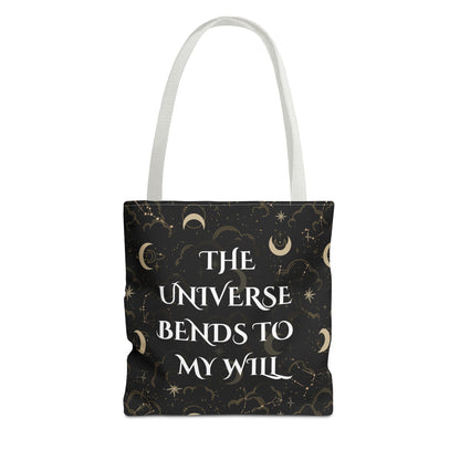 Astrology Tote Bag - The Universe Bends to My Will | Celestial Design for Magic Lovers