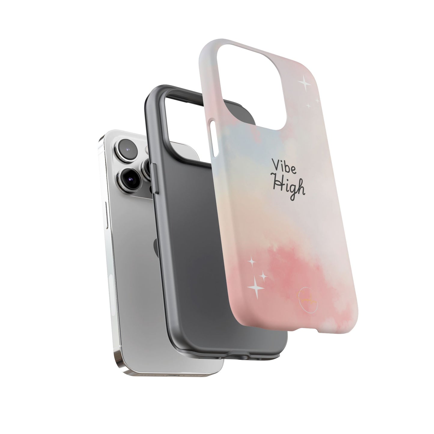 Phone Case - Vibe High Quote Pink Sky Magic Sparkle