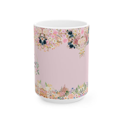 Floral Ceramic Mug – Beautiful Blooming Design for Coffee Lovers