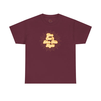 'You Can't Dim This Light' Unisex Heavy Cotton Tee - Uplifting Graphic T-Shirt