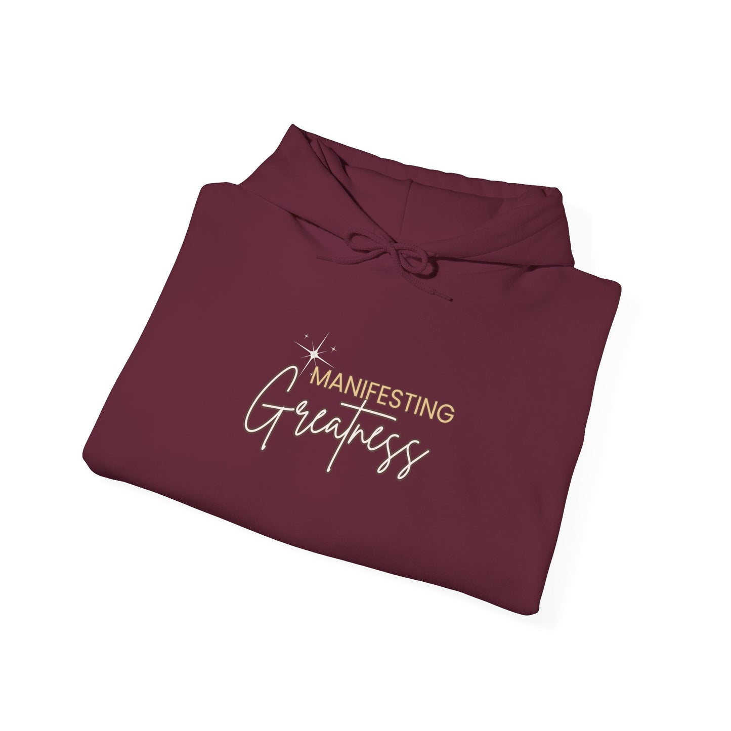 Manifesting Greatness Hoodie - Unisex Heavy Blend Sweatshirt for Empowerment & Comfort