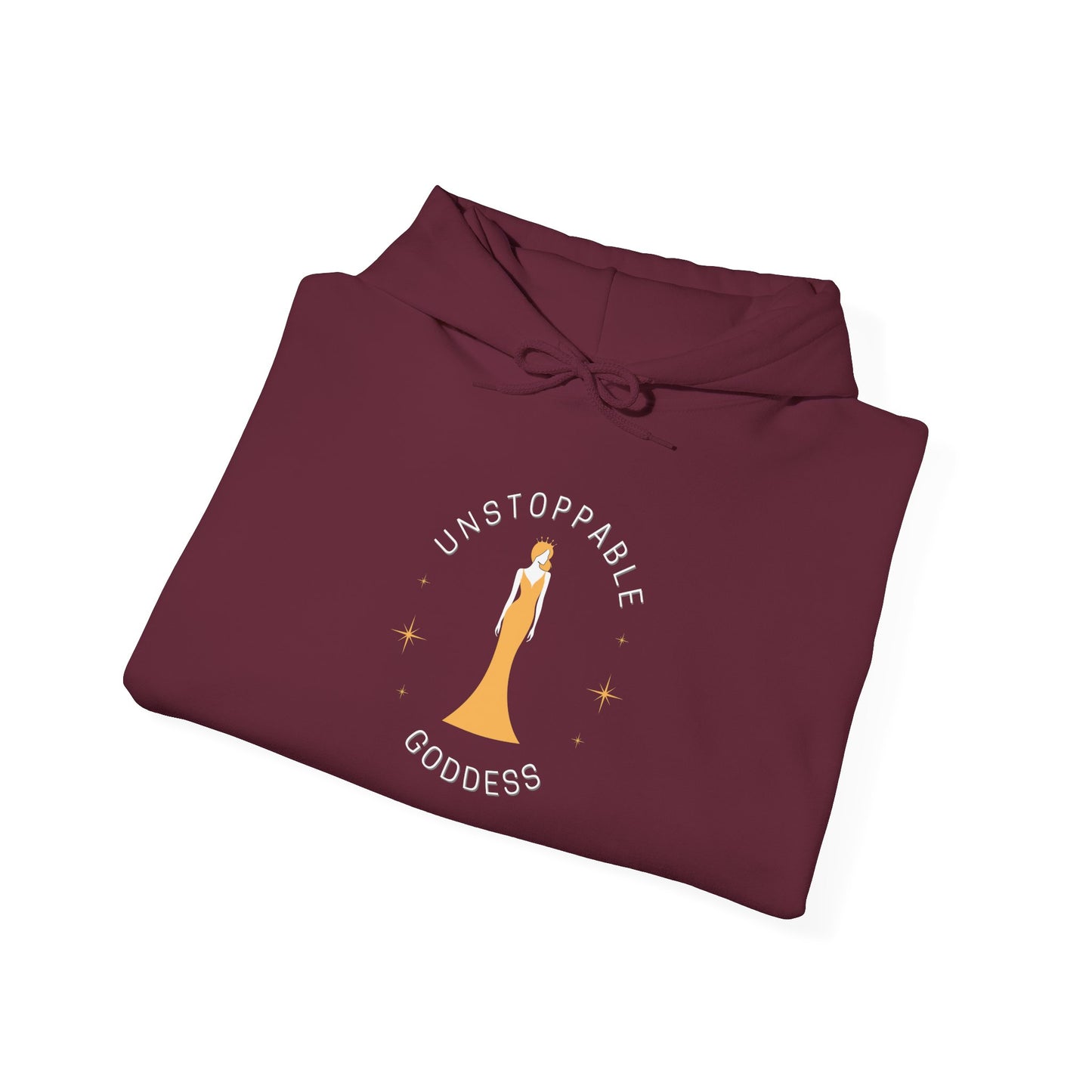 Unstoppable Goddess Hooded Sweatshirt - Empowering Unisex Heavy Blend™ Hoodie