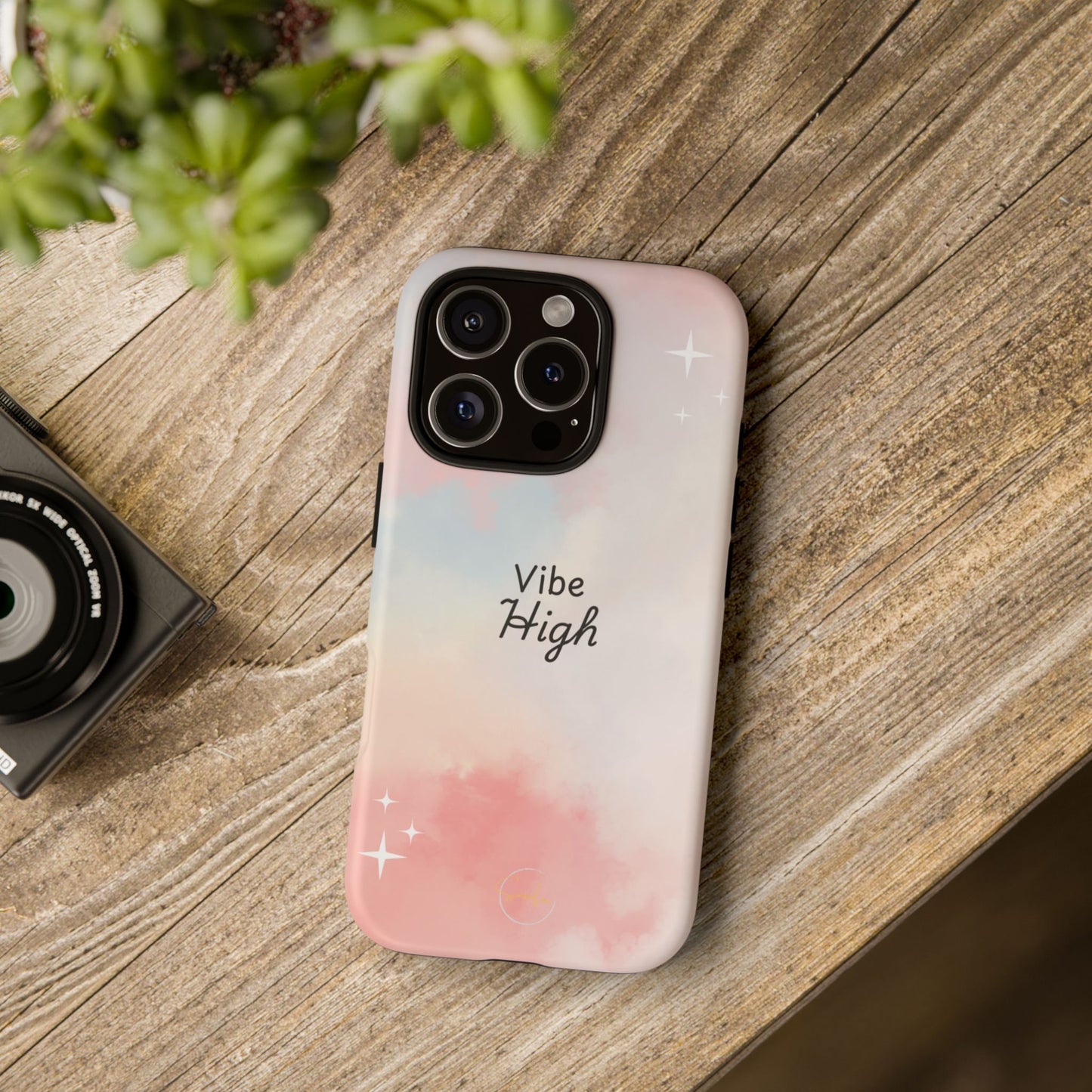 Phone Case - Vibe High Quote Pink Sky Magic Sparkle