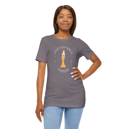 Unstoppable Goddess T-Shirt - Empowering Unisex Short Sleeve Tee