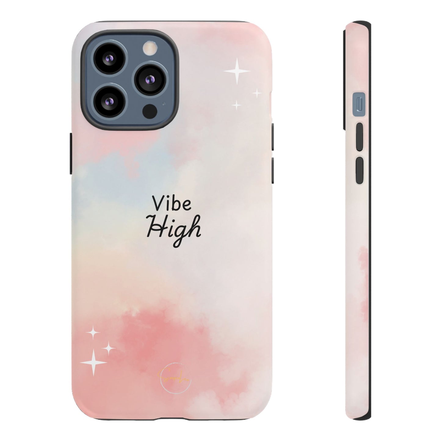 Phone Case - Vibe High Quote Pink Sky Magic Sparkle