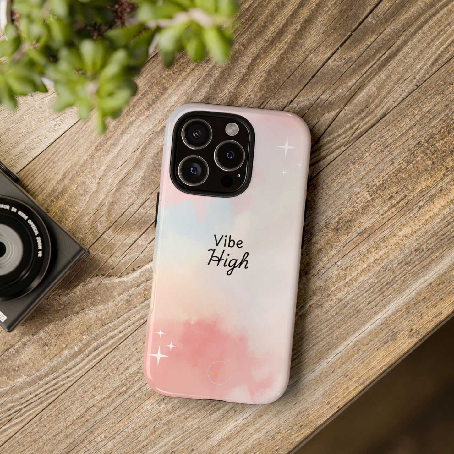 Phone Case - Vibe High Quote Pink Sky Magic Sparkle