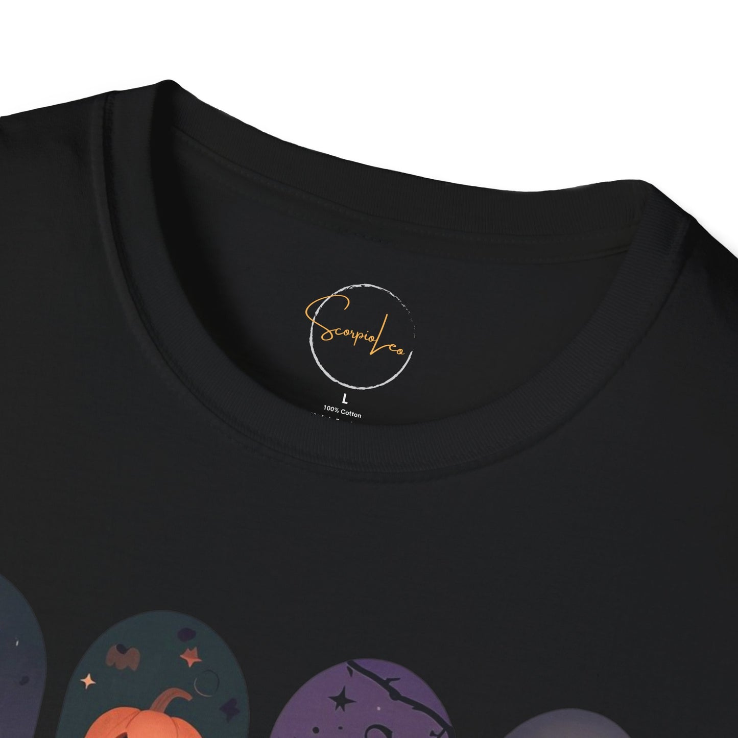 Halloween Unisex Tee, Boo-tiful Energy Quote, Ghost, Cat, Pumpkin, Crystal Ball T-shirt, Cute Fall Shirt