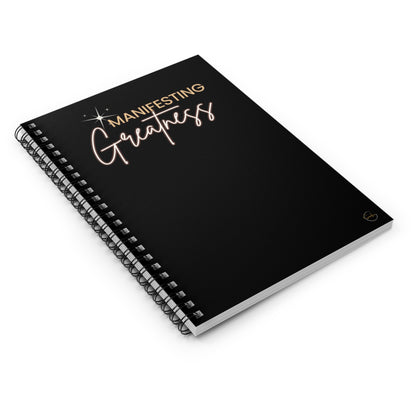 Manifesting Greatness Spiral Notebook - Perfect for Goal Setting and Inspiration