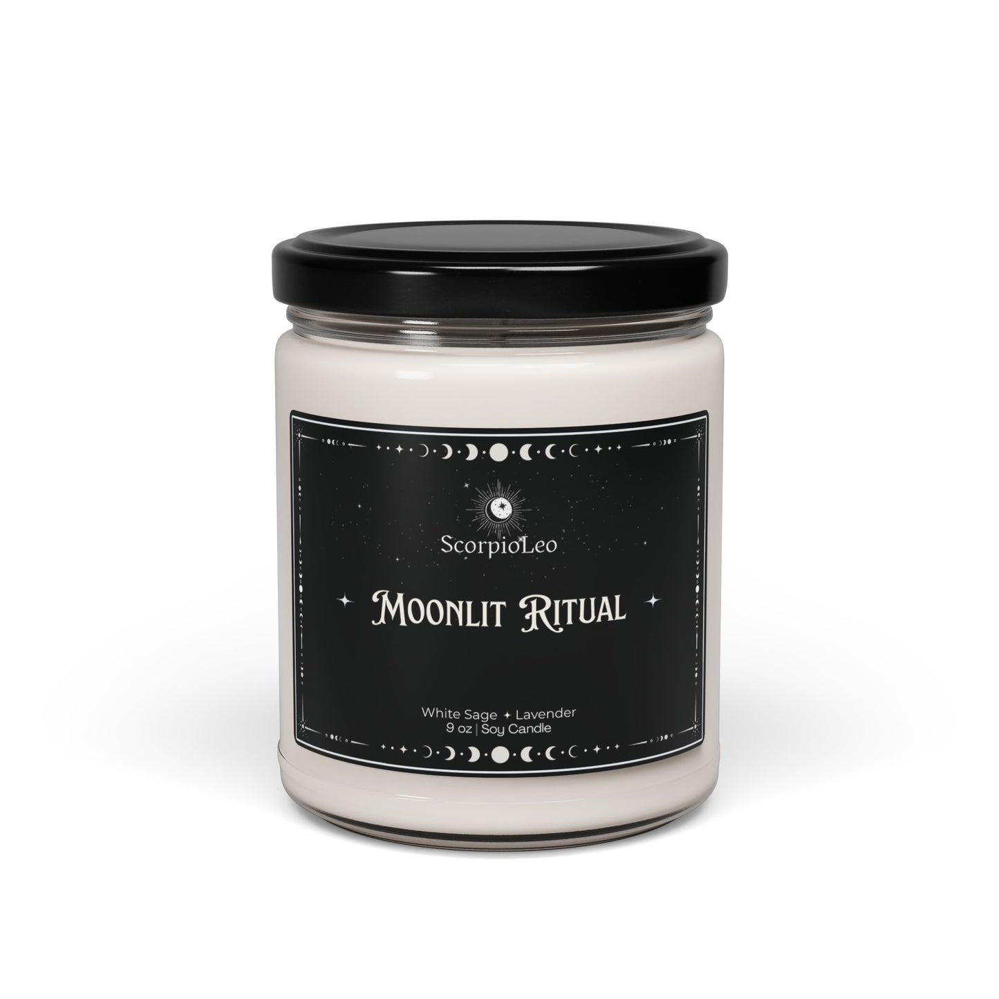 Moonlit Ritual Soy Candle — White Sage & Lavender 9oz