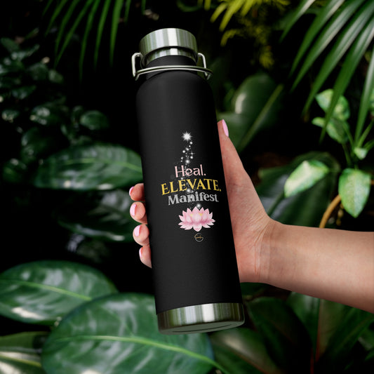 Goddess Energy Insulated Water Bottle – Heal, Elevate, Manifest | 22oz Copper Vacuum Flask for Wellness & Self-Care