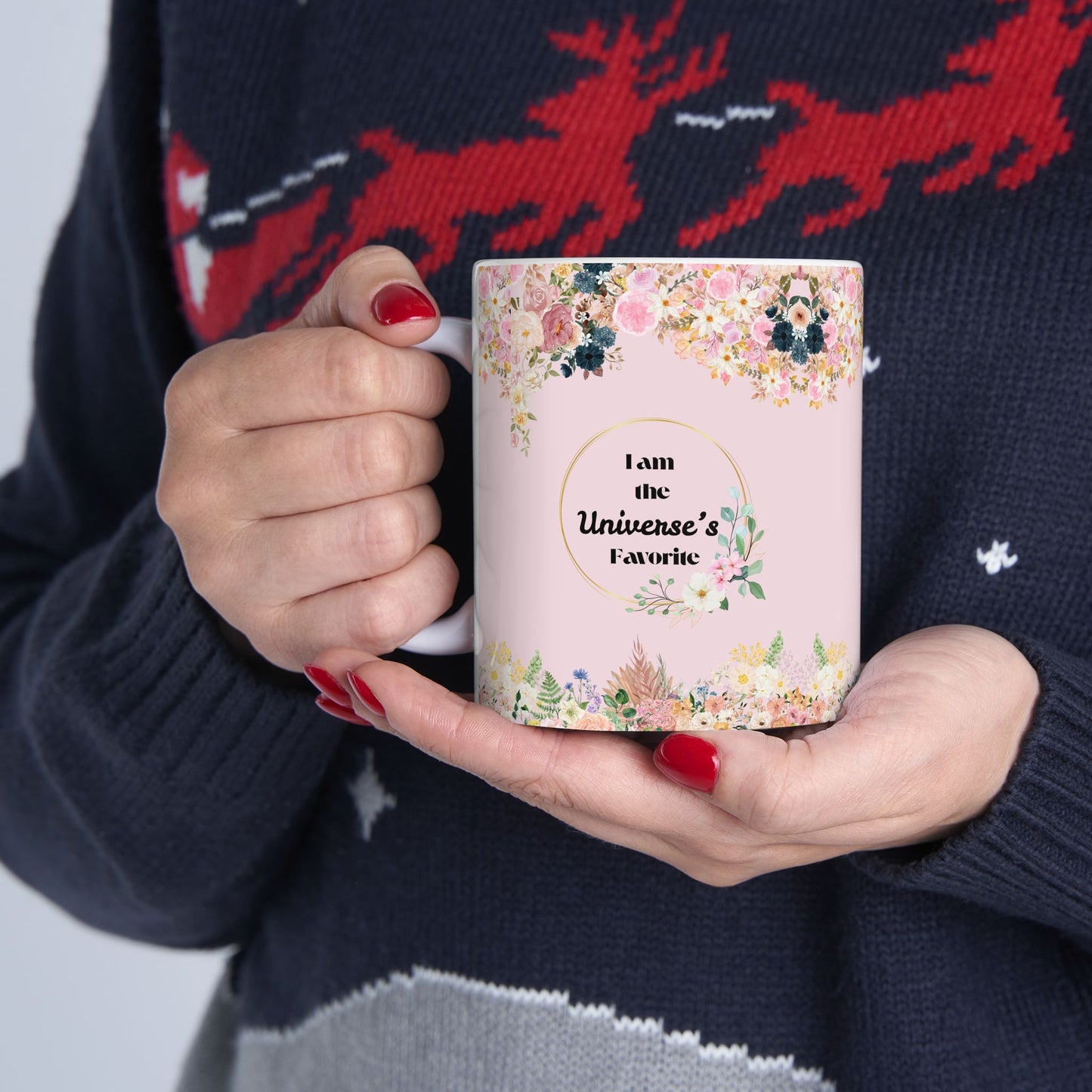 Floral Ceramic Mug – Beautiful Blooming Design for Coffee Lovers