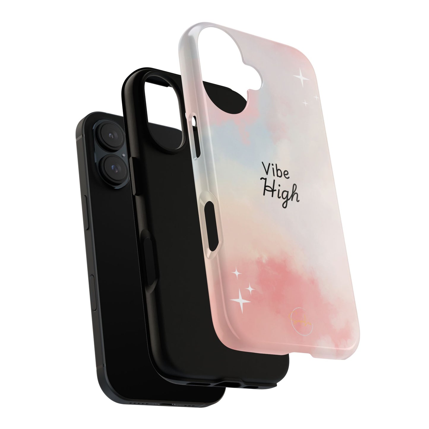 Phone Case - Vibe High Quote Pink Sky Magic Sparkle