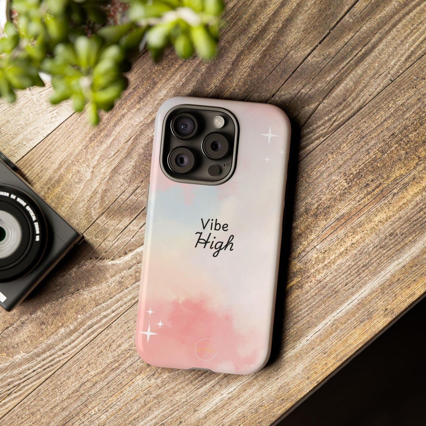 Phone Case - Vibe High Quote Pink Sky Magic Sparkle