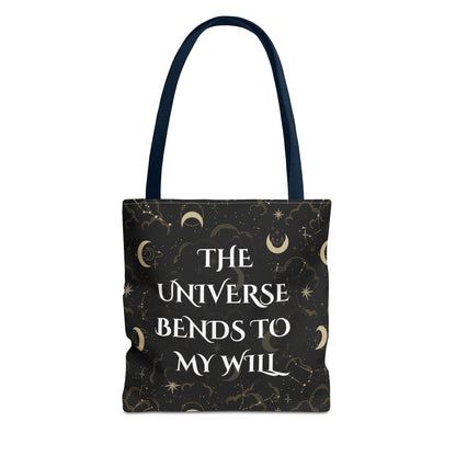 Astrology Tote Bag - The Universe Bends to My Will | Celestial Design for Magic Lovers