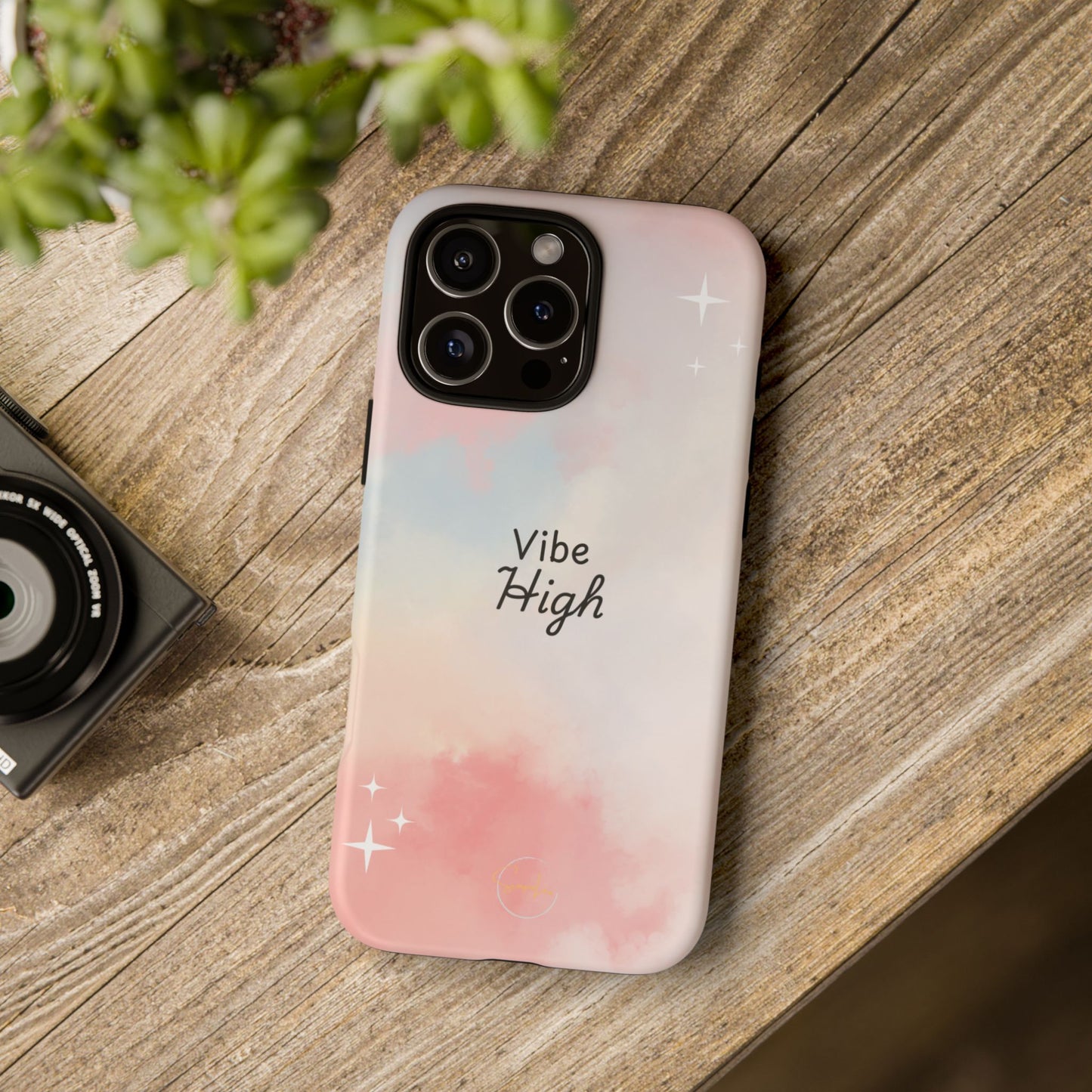 Phone Case - Vibe High Quote Pink Sky Magic Sparkle