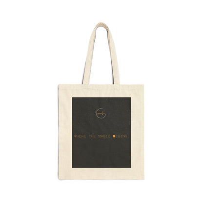 Where The Magic Begins Cotton Canvas Tote Bag - Eco-Friendly Shopping & Storage