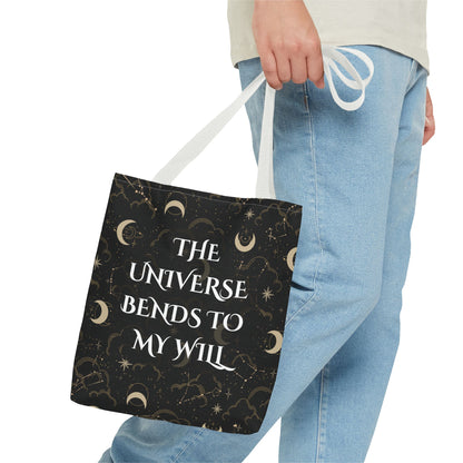 Astrology Tote Bag - The Universe Bends to My Will | Celestial Design for Magic Lovers