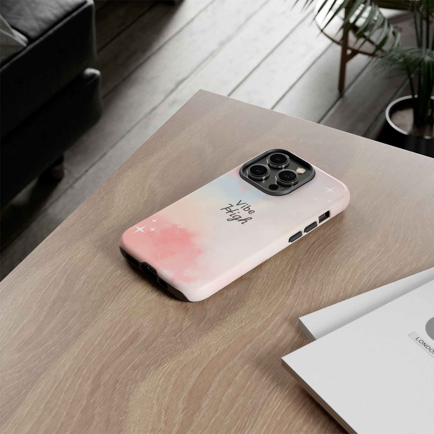 Phone Case - Vibe High Quote Pink Sky Magic Sparkle