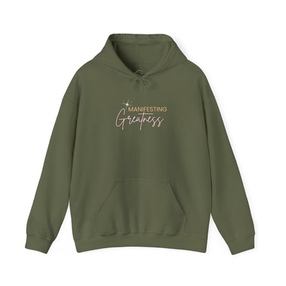 Manifesting Greatness Hoodie - Unisex Heavy Blend Sweatshirt for Empowerment & Comfort