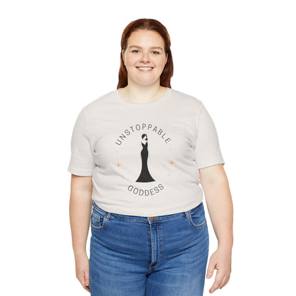 Unstoppable Goddess T-Shirt - Empowering Unisex Short Sleeve Tee
