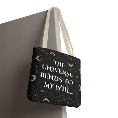 Astrology Tote Bag - The Universe Bends to My Will | Celestial Design for Magic Lovers