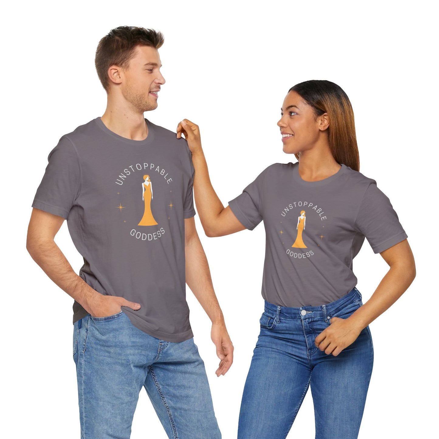 Unstoppable Goddess T-Shirt - Empowering Unisex Short Sleeve Tee