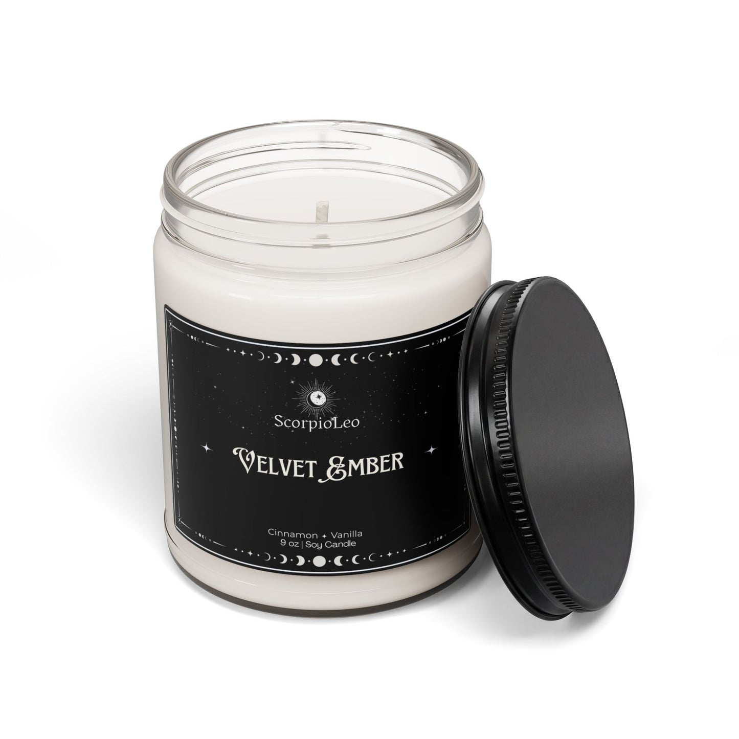 Velvet & Ember Soy Candle – Cinnamon & Vanilla 9oz