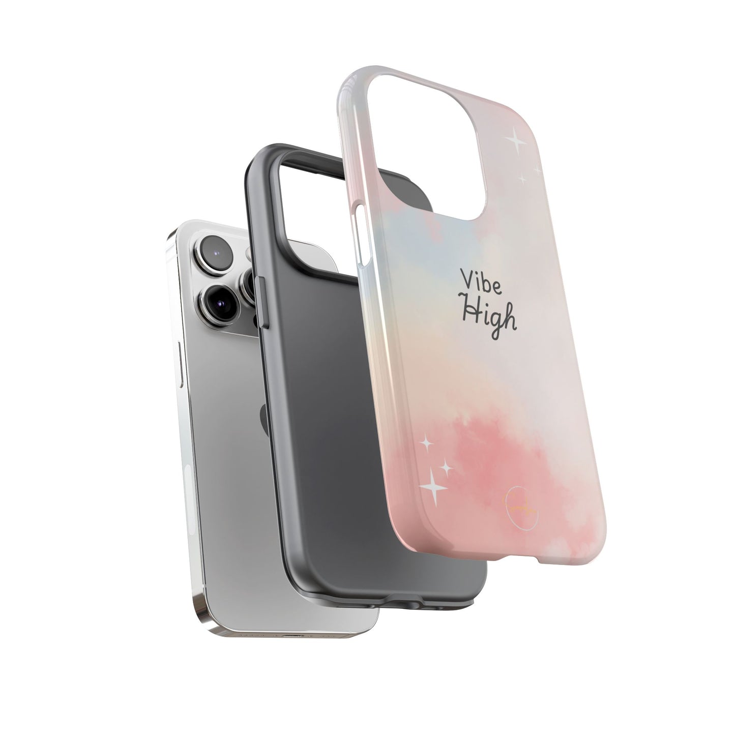 Phone Case - Vibe High Quote Pink Sky Magic Sparkle