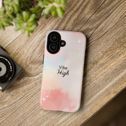 Phone Case - Vibe High Quote Pink Sky Magic Sparkle