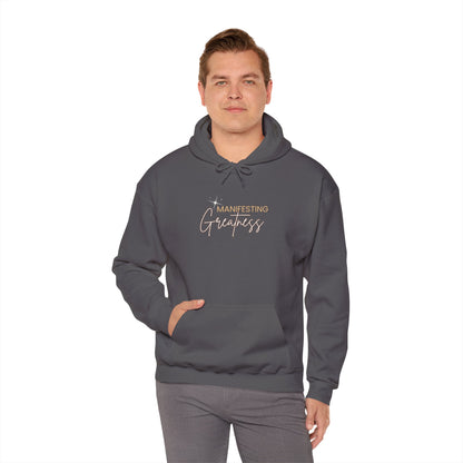 Manifesting Greatness Hoodie - Unisex Heavy Blend Sweatshirt for Empowerment & Comfort