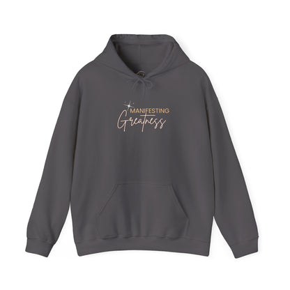 Manifesting Greatness Hoodie - Unisex Heavy Blend Sweatshirt for Empowerment & Comfort