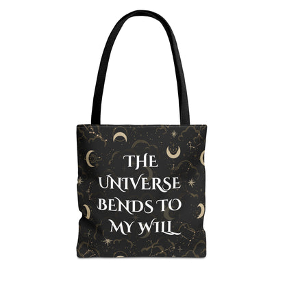 Astrology Tote Bag - The Universe Bends to My Will | Celestial Design for Magic Lovers