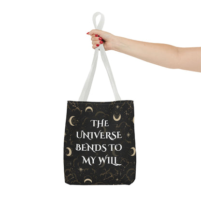 Astrology Tote Bag - The Universe Bends to My Will | Celestial Design for Magic Lovers