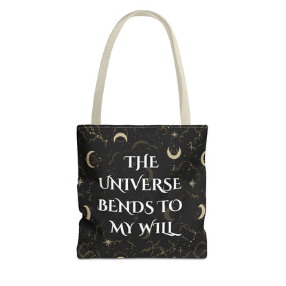 Astrology Tote Bag - The Universe Bends to My Will | Celestial Design for Magic Lovers