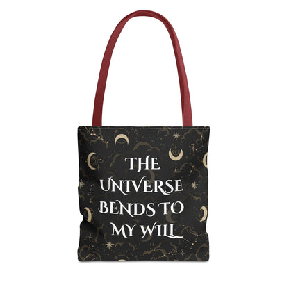 Astrology Tote Bag - The Universe Bends to My Will | Celestial Design for Magic Lovers