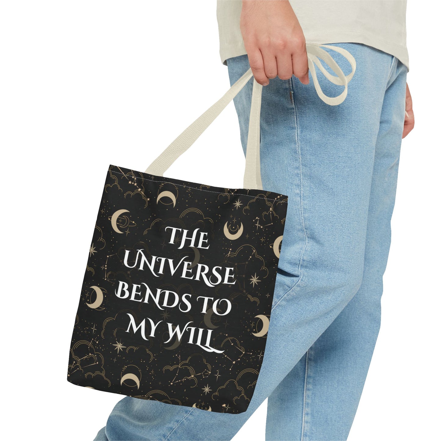 Astrology Tote Bag - The Universe Bends to My Will | Celestial Design for Magic Lovers
